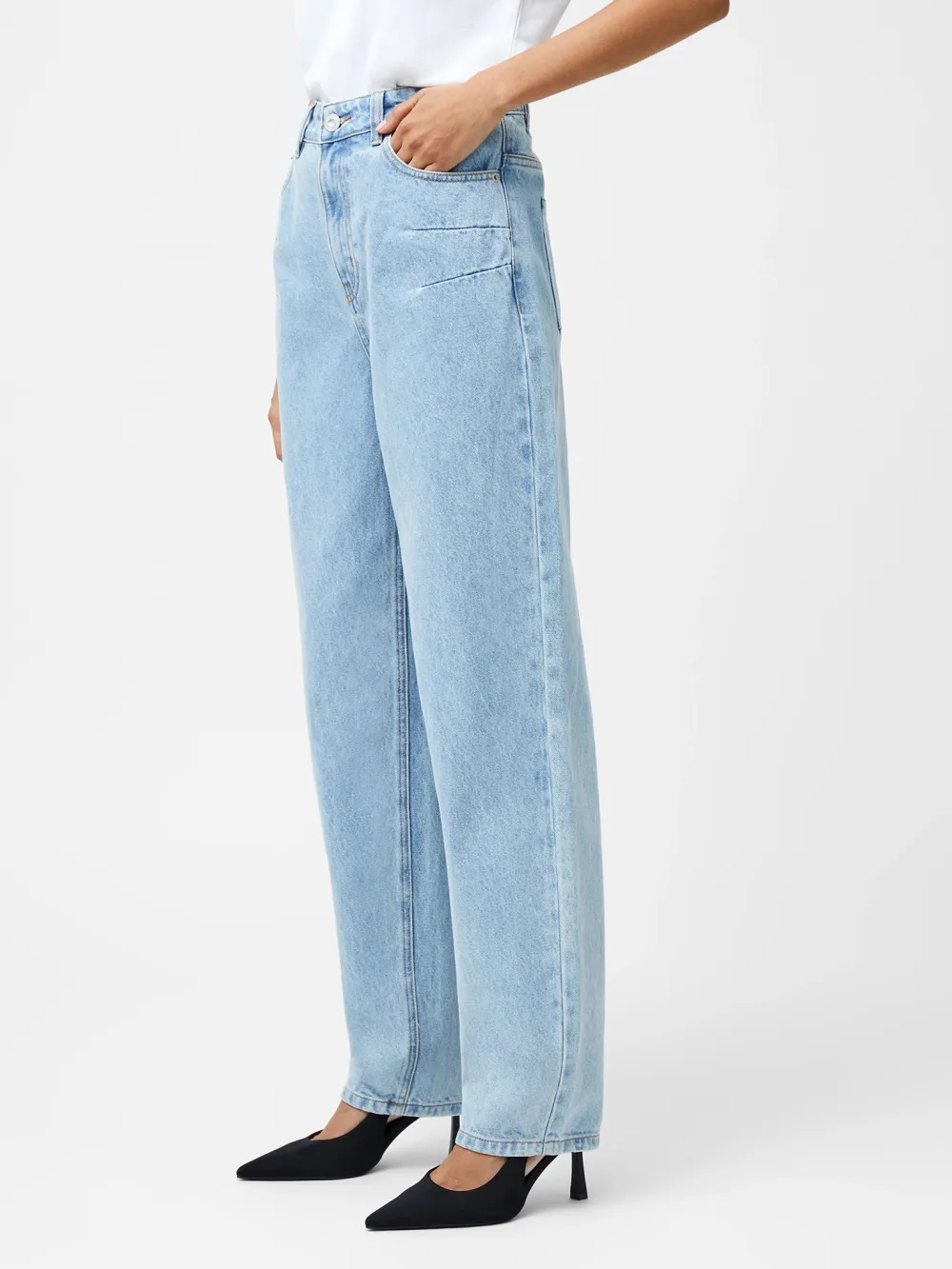 Basic Casual Commuter Denim Trousers