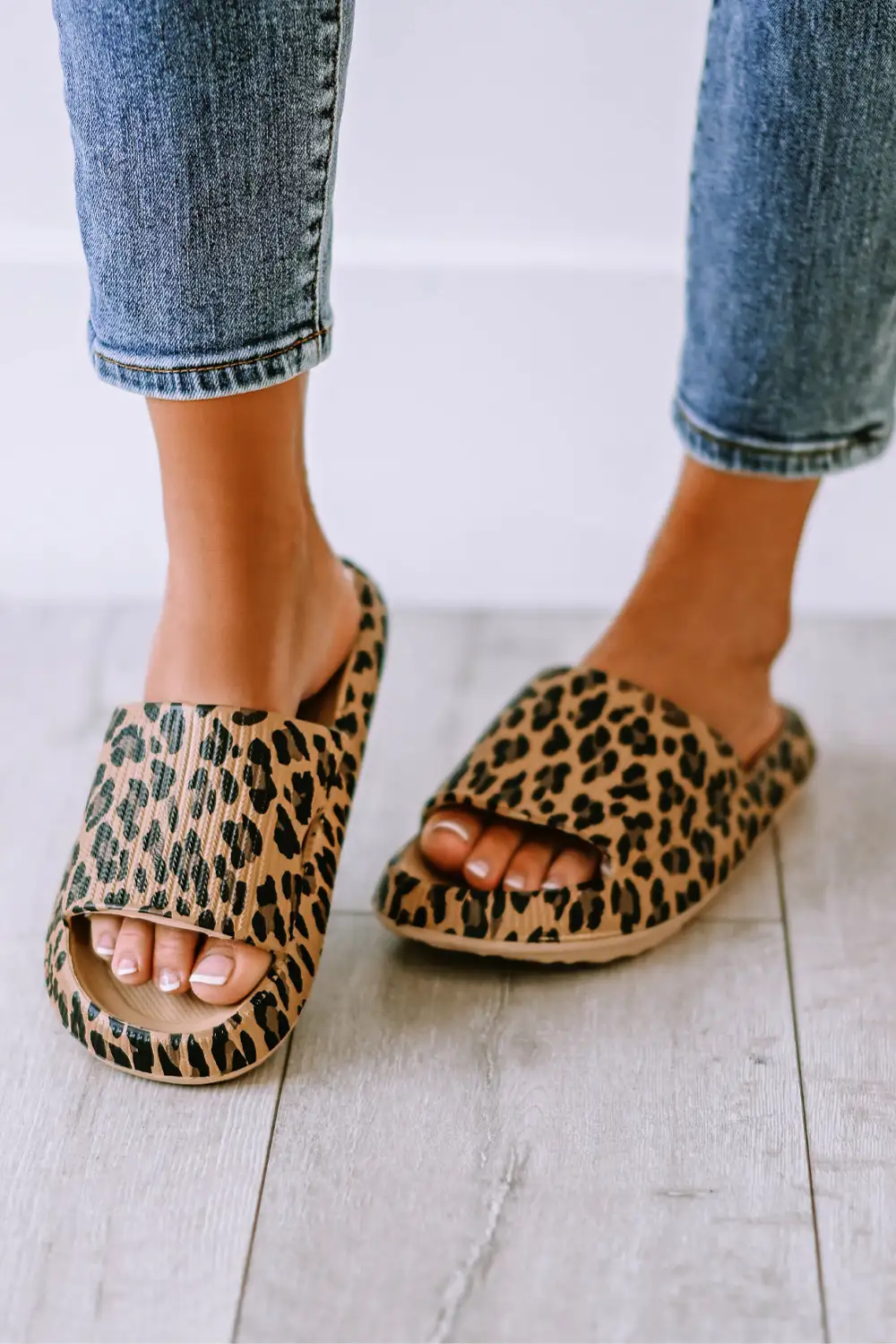 Print Thick Sole Slip On Slide Slippers