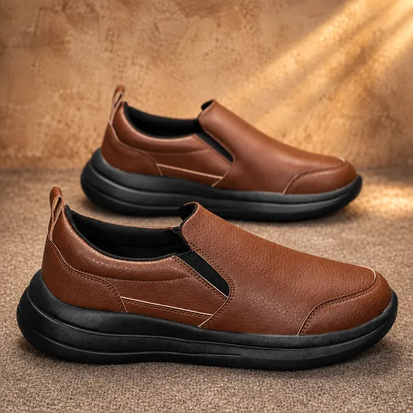Lightweight Leather Slip Ons