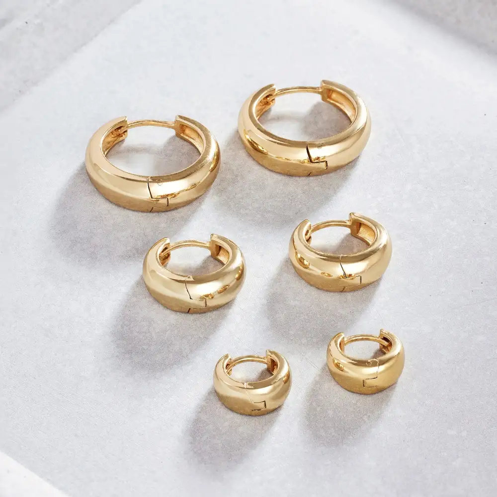 Sculpted Beaded Hoop Earrings