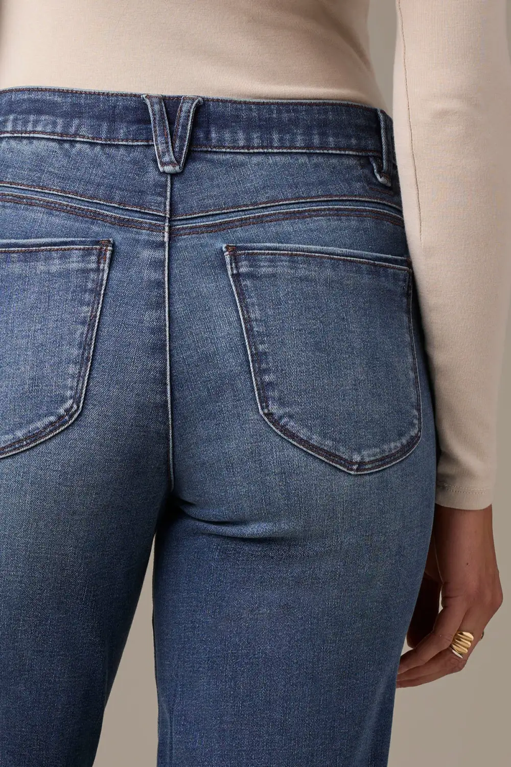 Everyday Petite Mid Rise Straight Leg Jeans