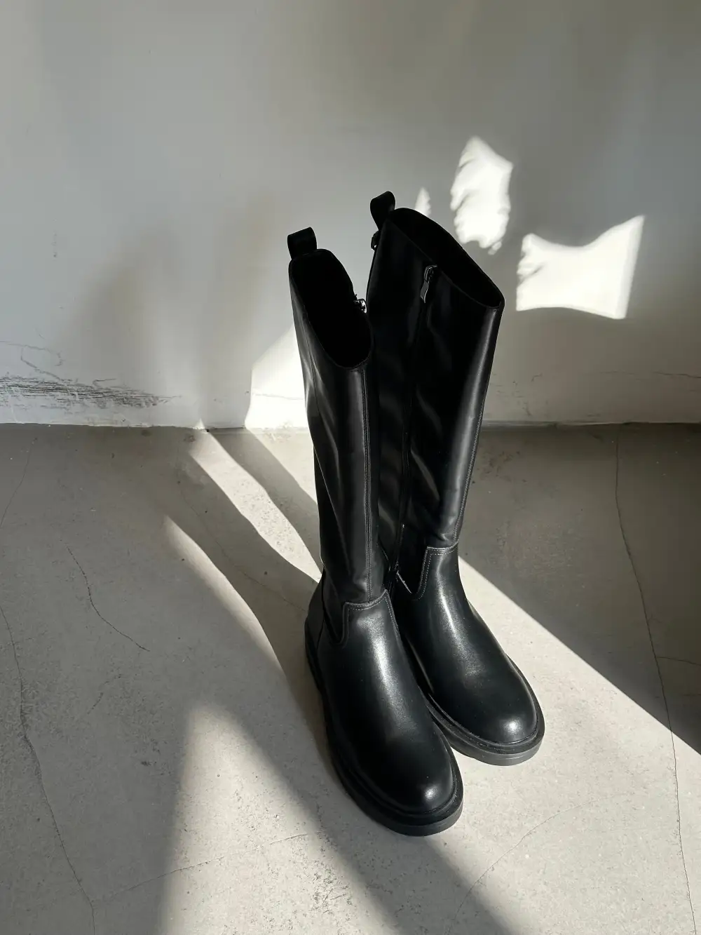 Calf Leather Daily Knee High Boots