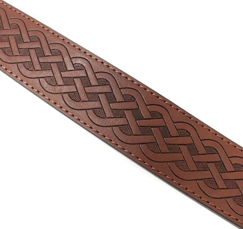 Distressed Edge Leather Belt Strap