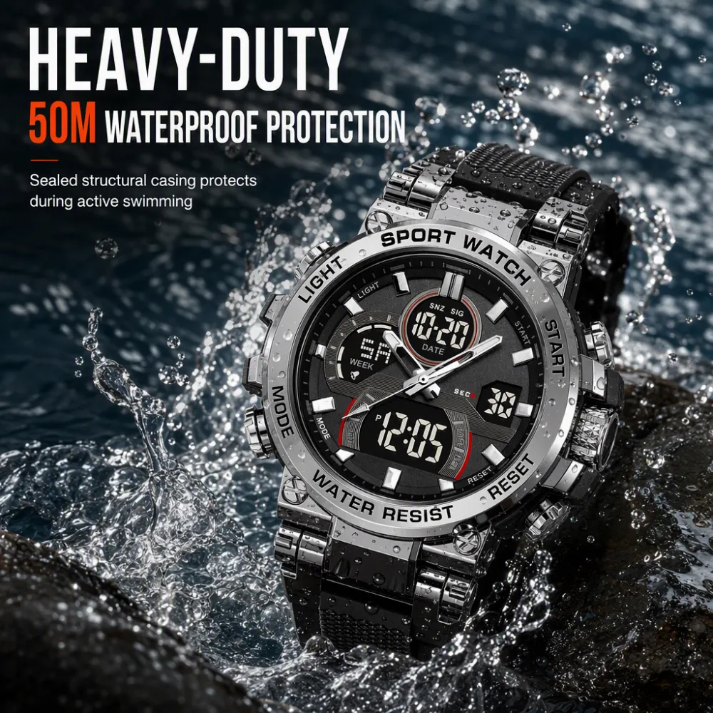 Multi-Function Dual-Movement Business Watch