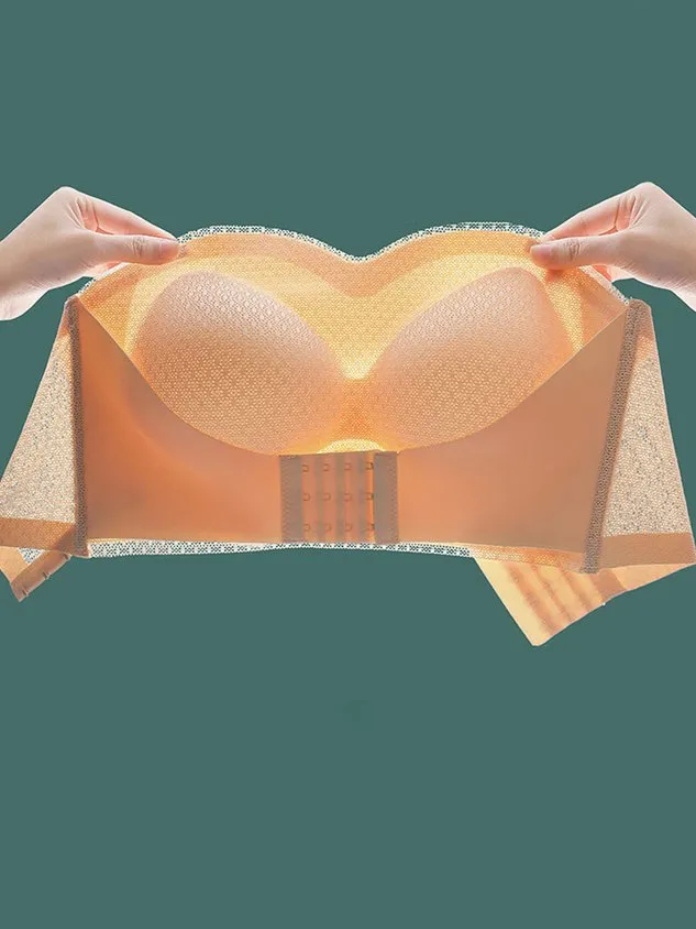 Gathering Chest Wrapping Thin Back Anti slip Bra