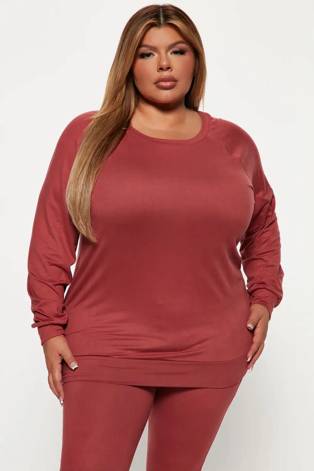 Kick Back Legging Set - Marsala