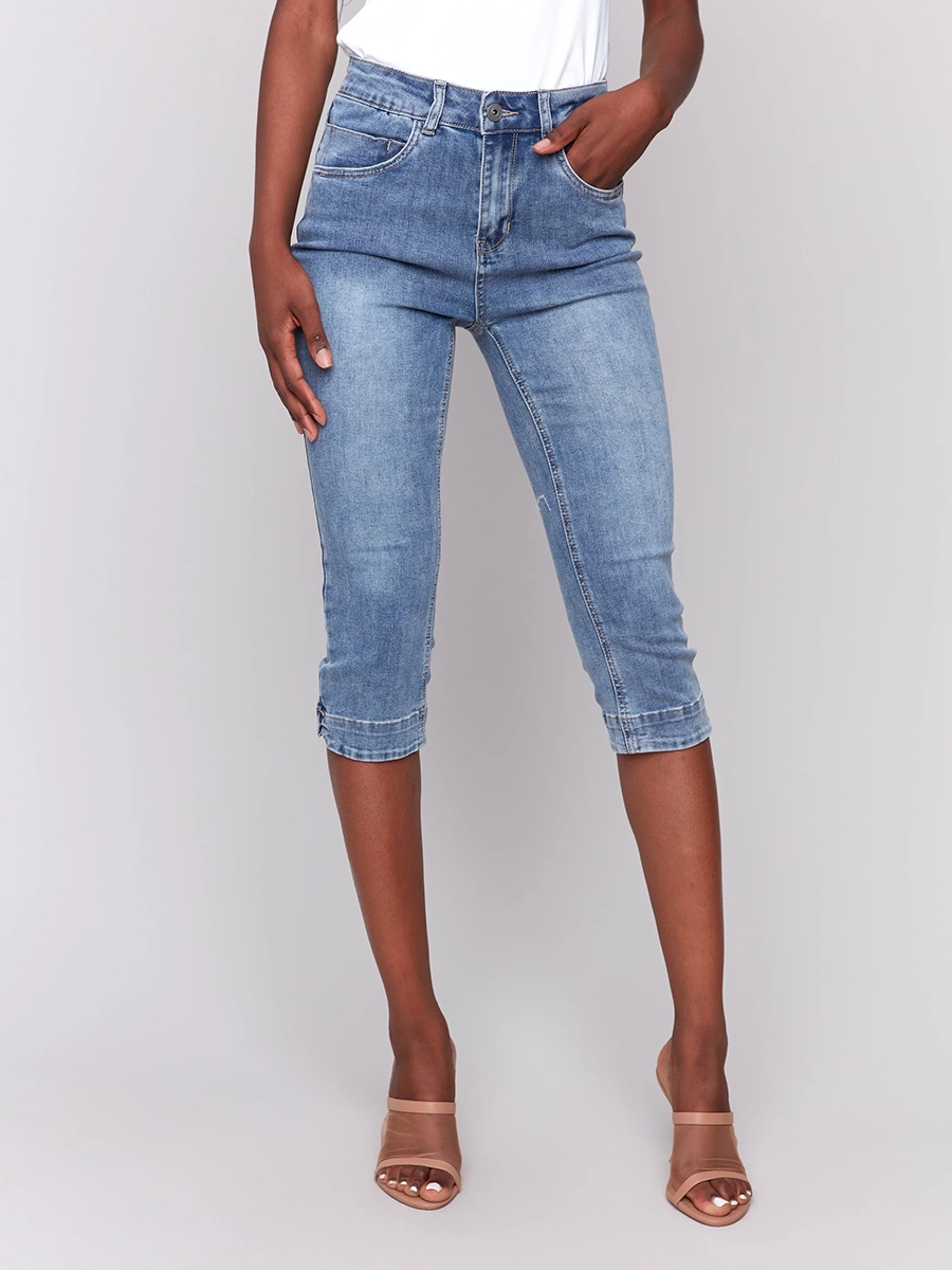 Women's Breathable Cotton Twill Cropped Pants