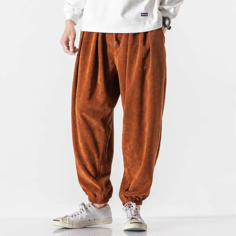 Textured Corduroy Harem Pants