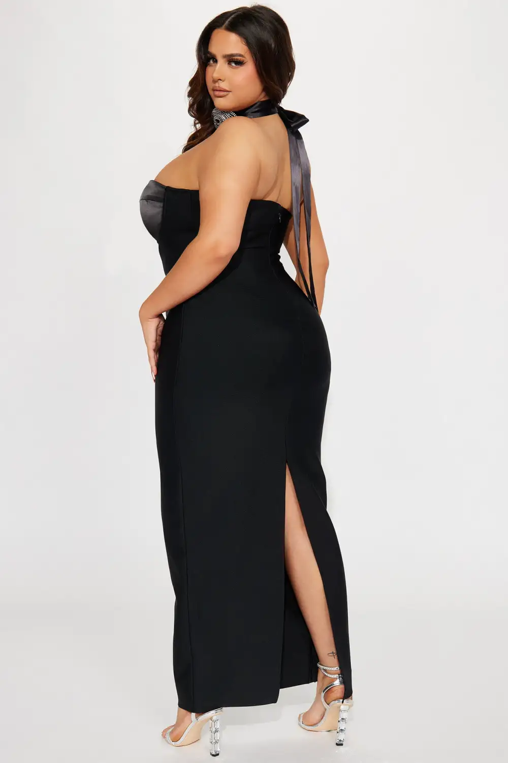 Divine Bandage Maxi Dress - Black