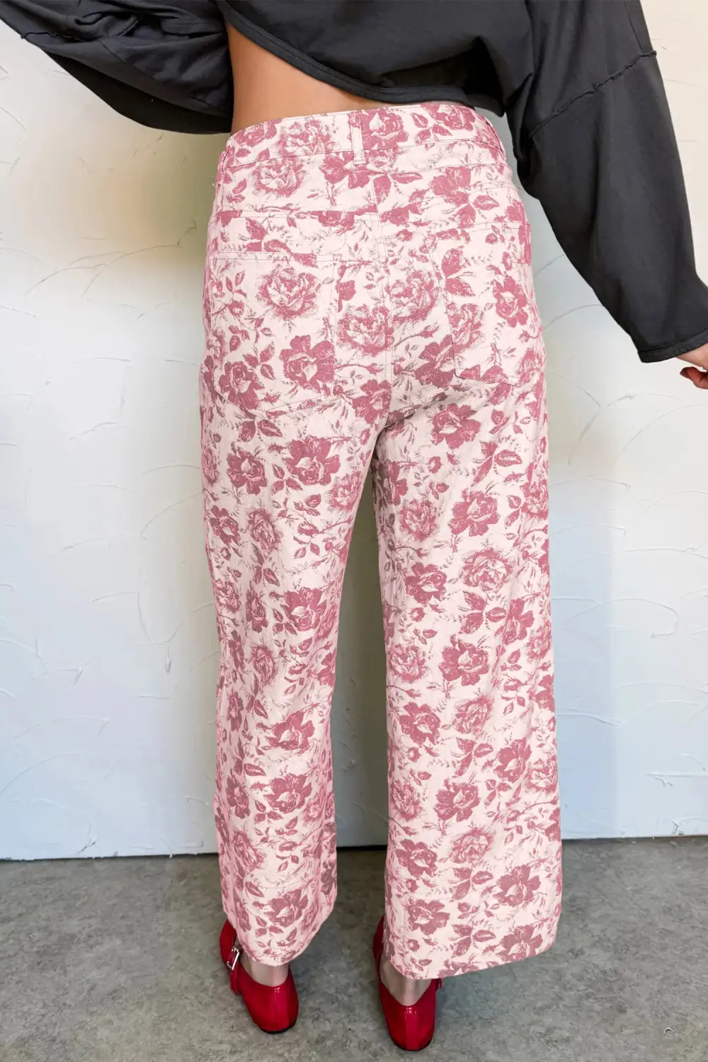 Floral Print Vintage Shift Jeans
