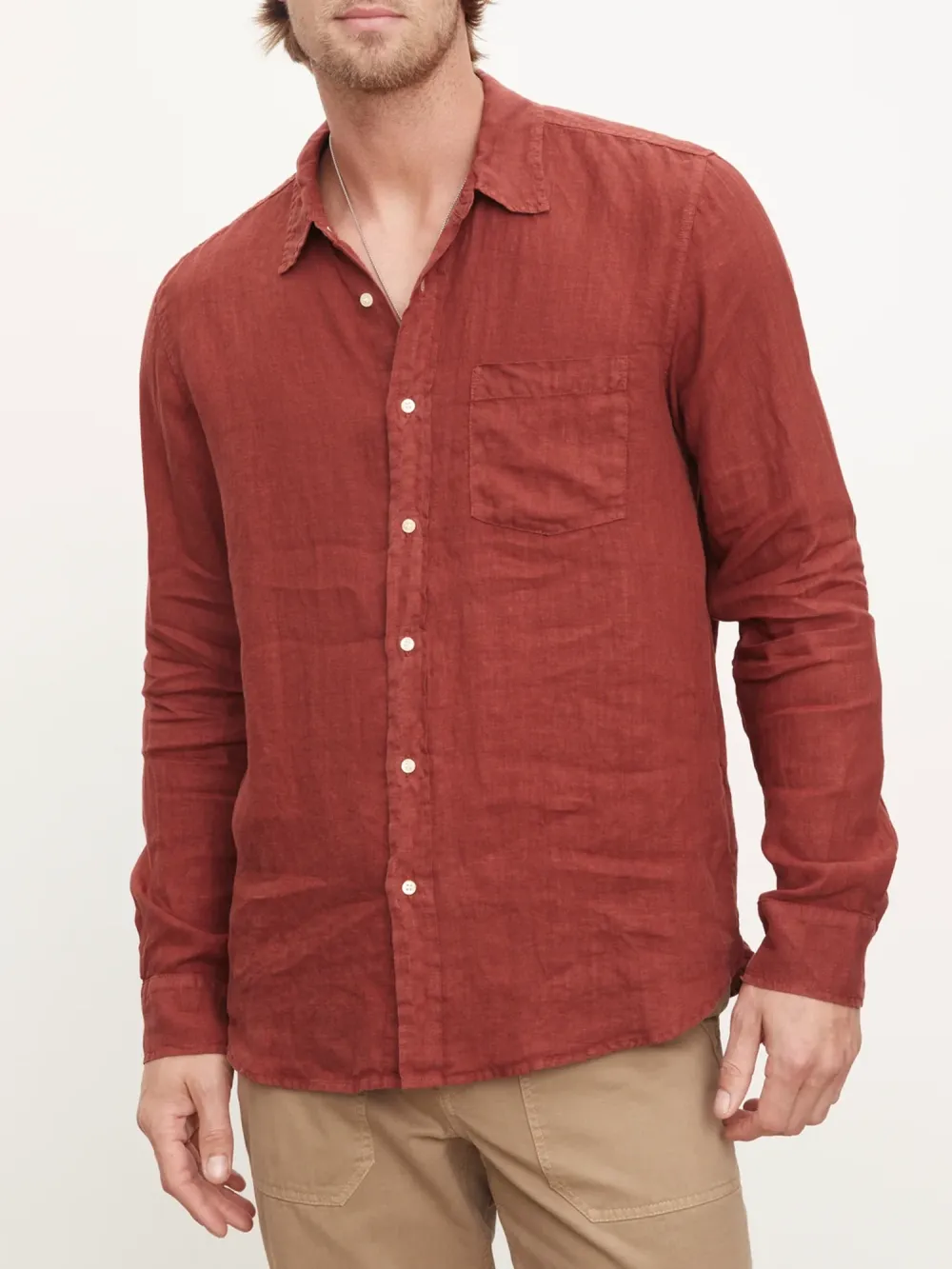 Lapel Neck Solid Casual Shirts