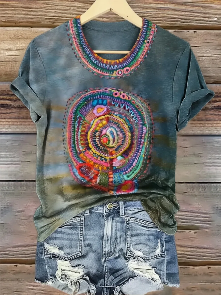 Women'S Casual Retro Western Faith T-Shirt