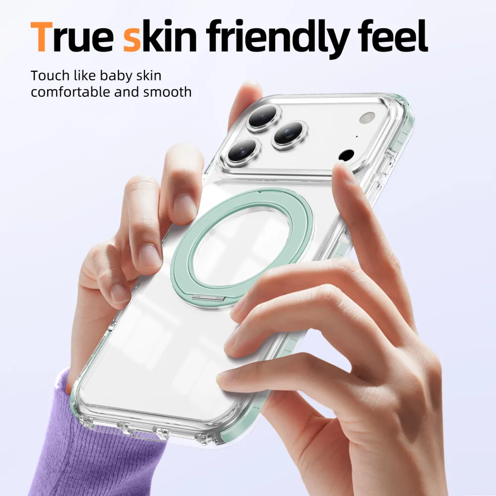 New Pivot Case iPhone 17 Pro Max Case Compatible with Apple 18 PM Gear Stand Clear Phone Case