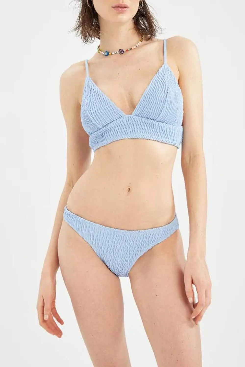 Solid Color One-Piece Swimsuit