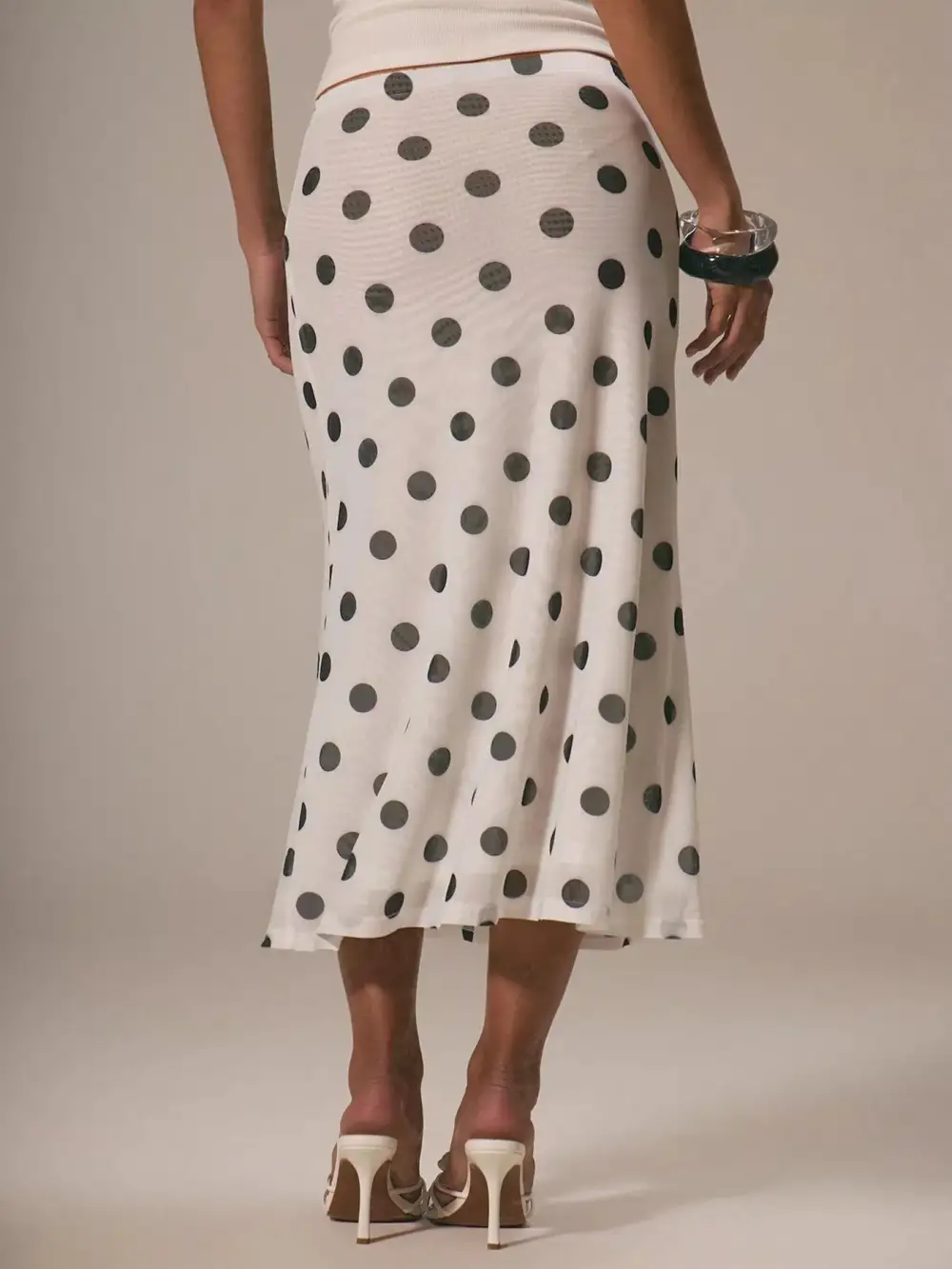 Polka Dot Midi Skirt