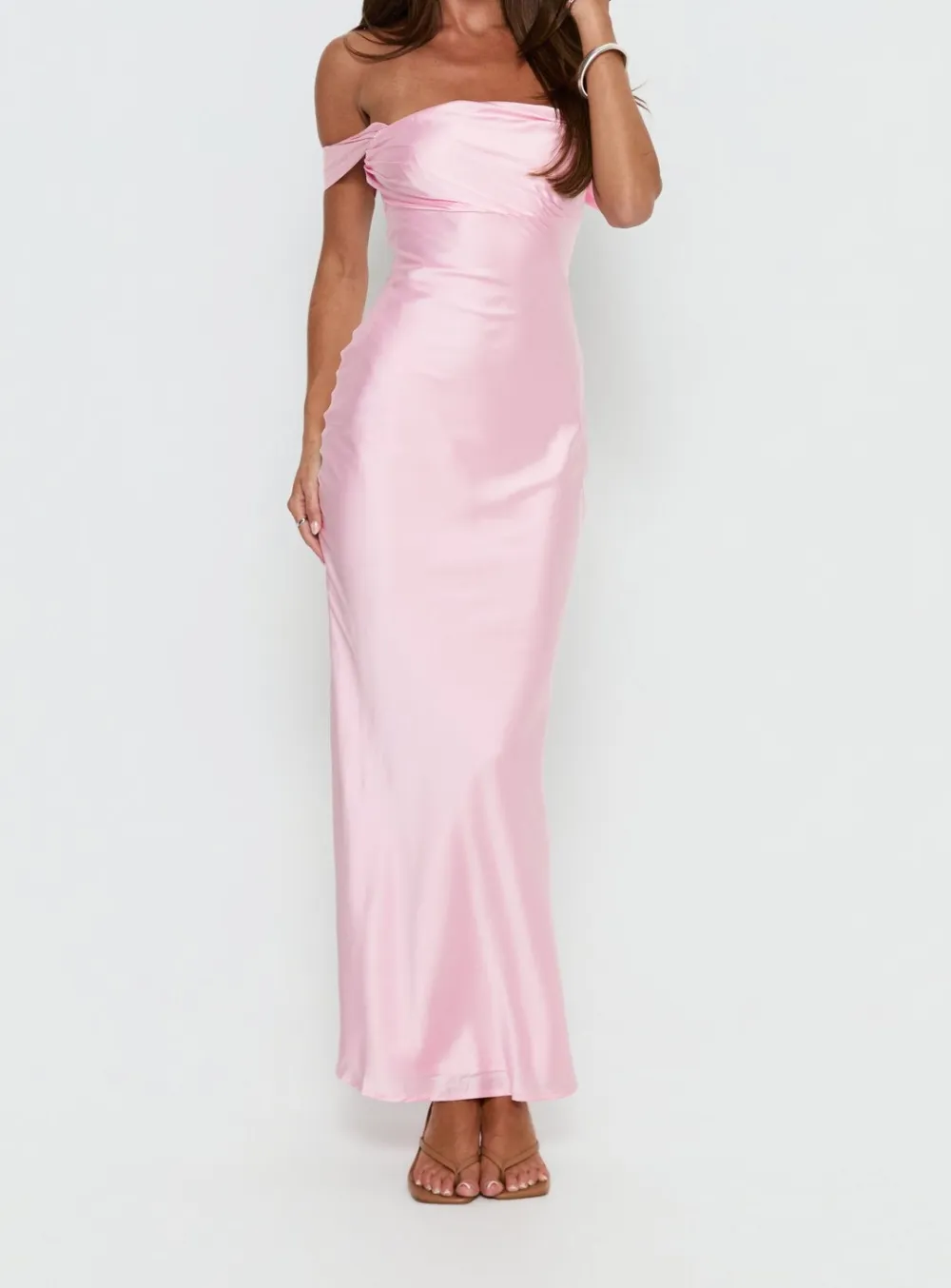Easy Movement Off Shoulder Maxi Dress