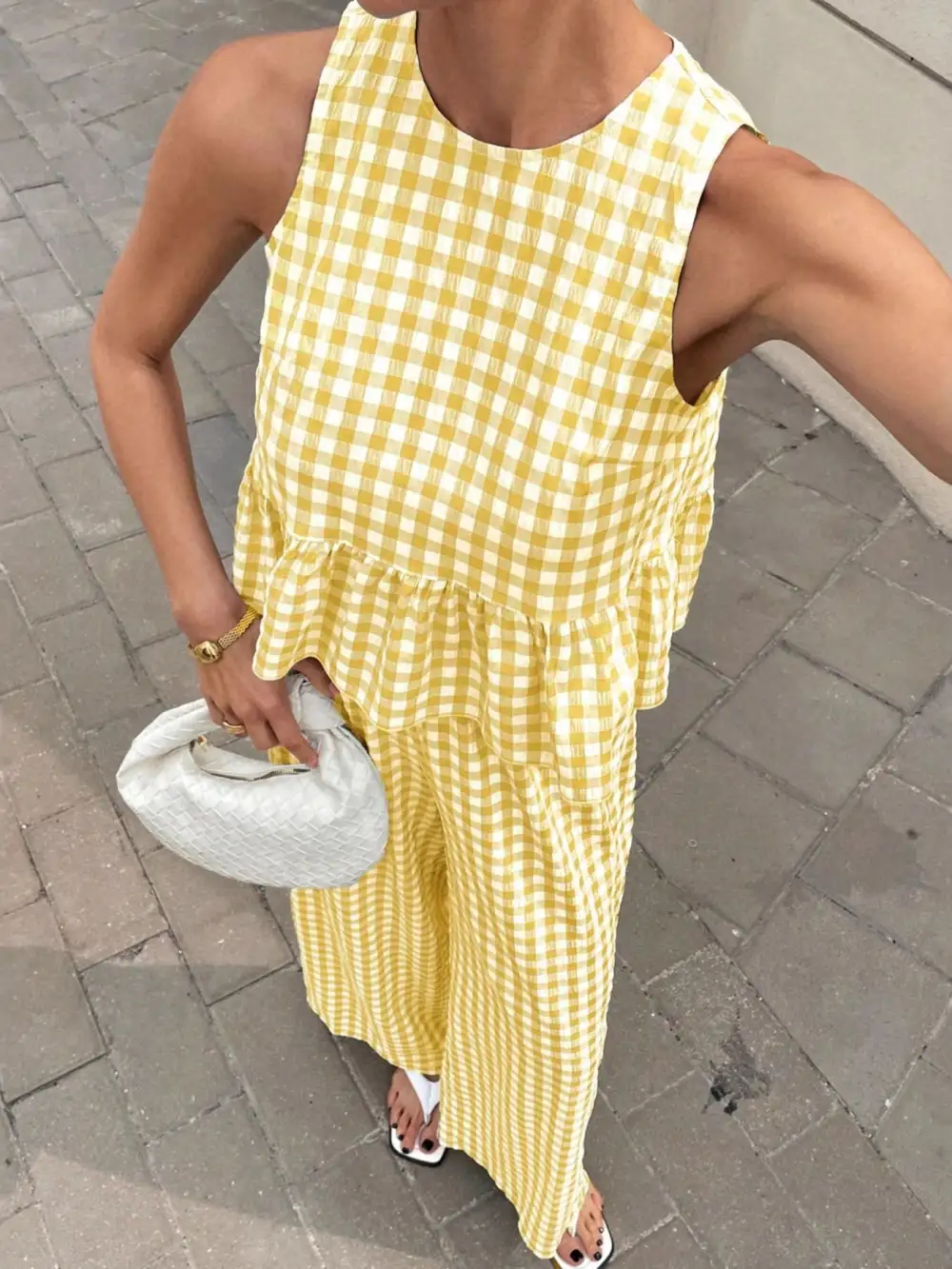 Simple Wide Leg Sleeveless Jumpsuit