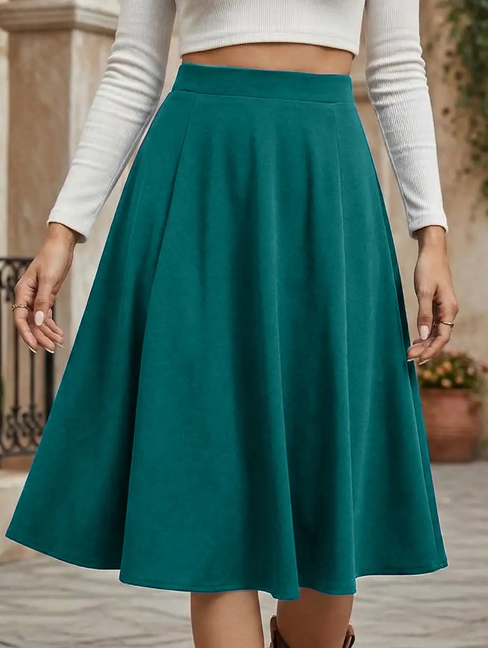Pleated Midi Skirt
