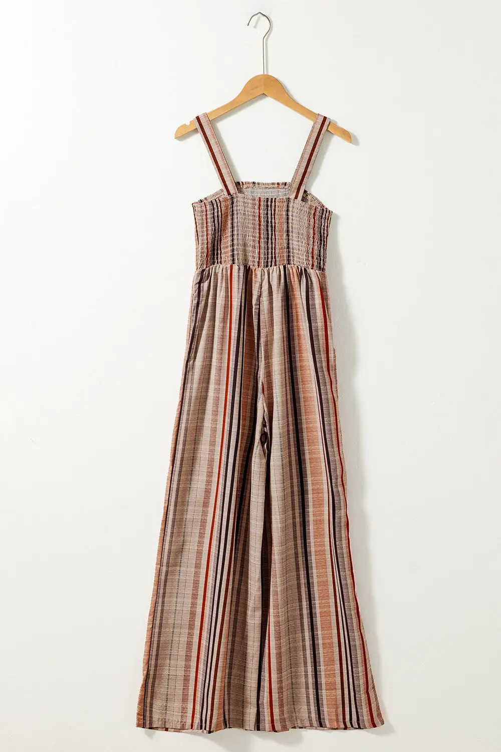 Striped Smocked Jumpsuit