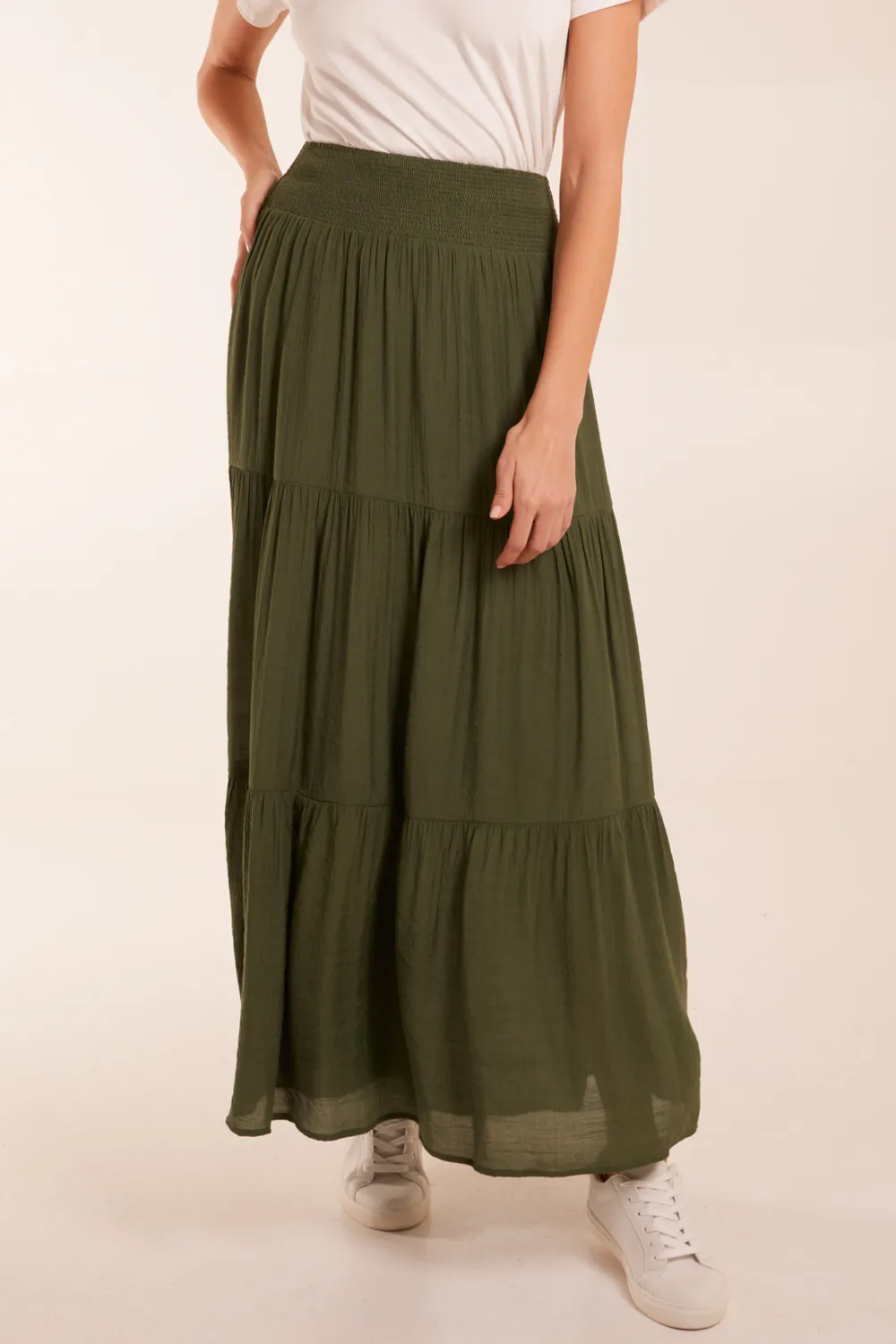 Gentle Pleated Waist Women's Skirt