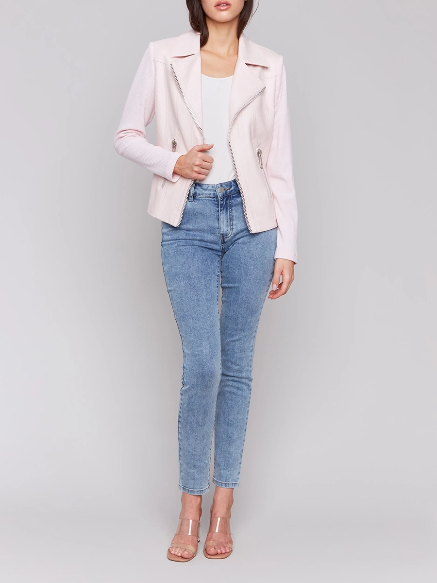 Versatile Slim Fit Waisted Women's Denim Jacket
