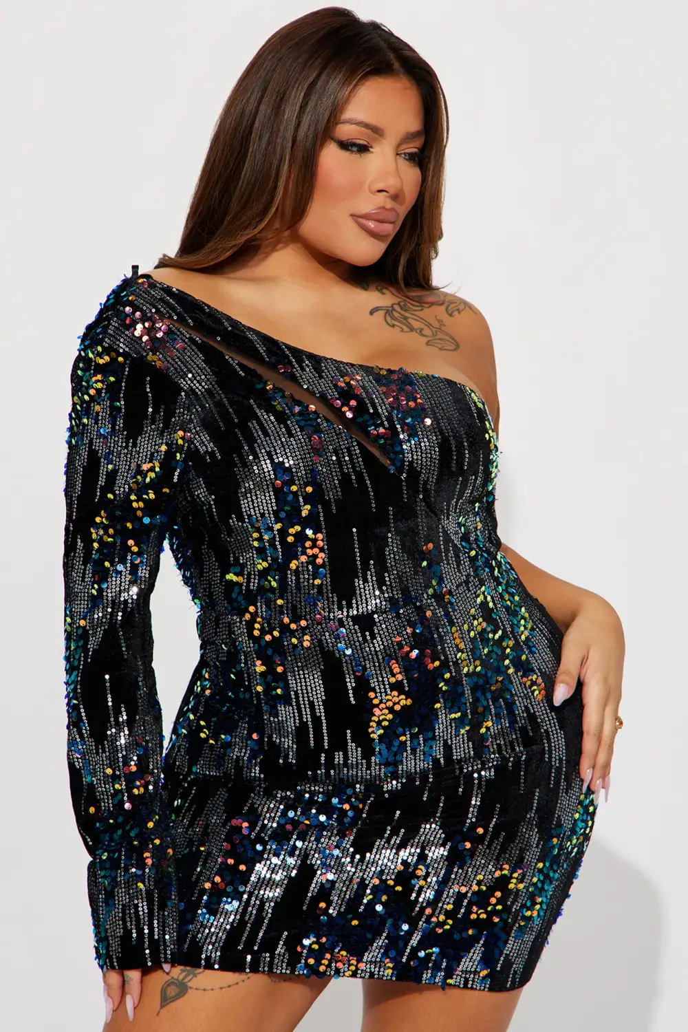 Paulina Sequin Mini Dress - Multi Color