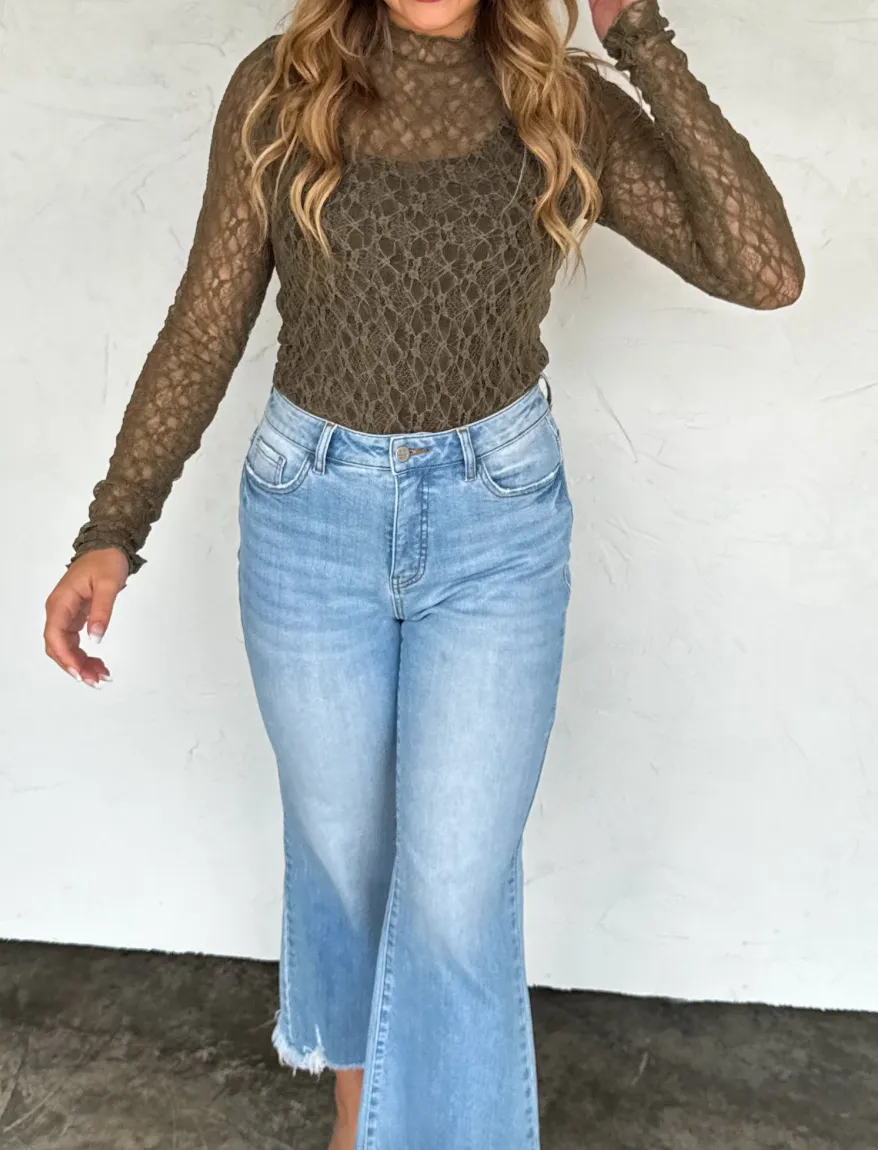 Lace Mock Mesh Top