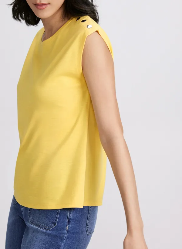 Solid Color Sleeveless T-Shirt
