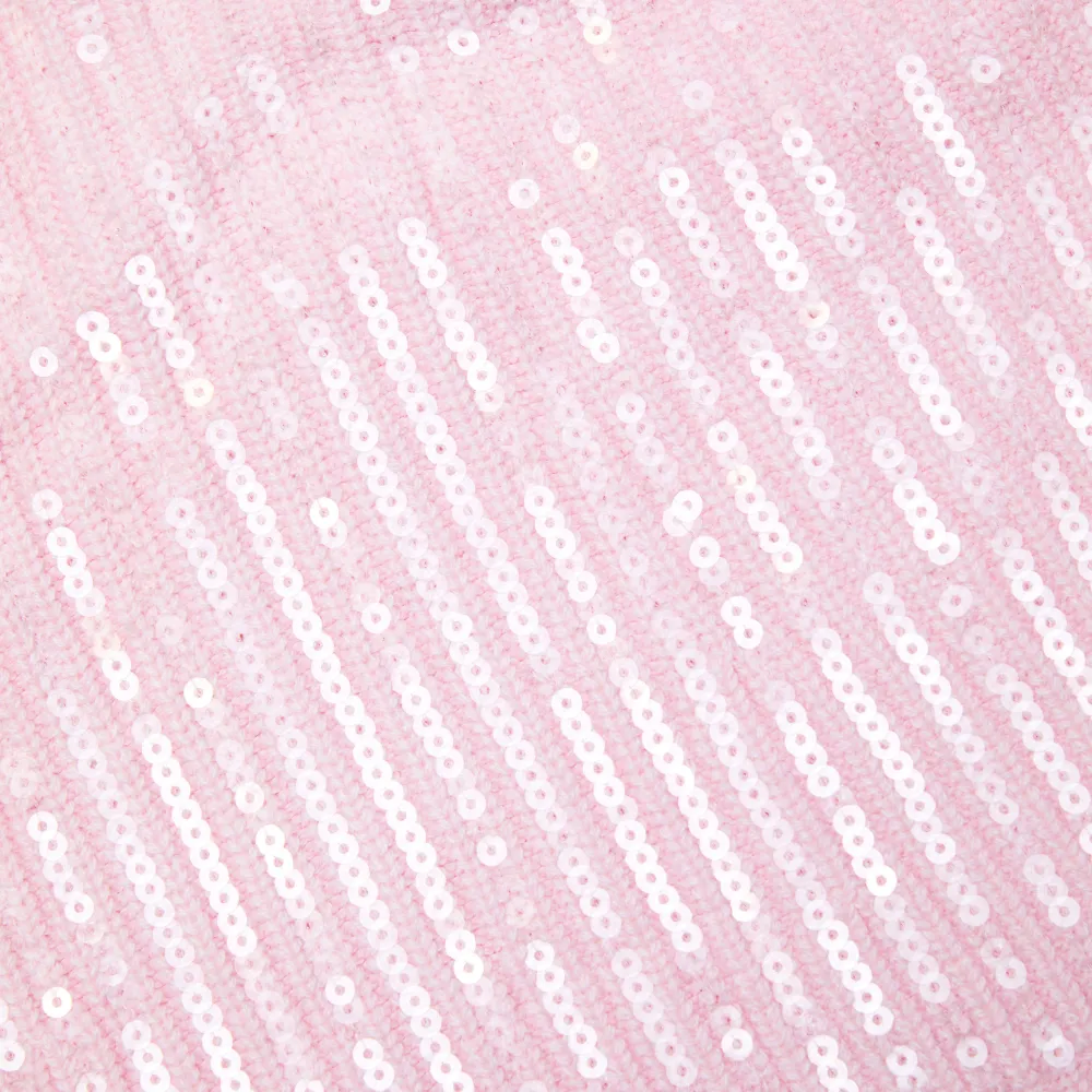 Pink Knit Sequin Cardigan