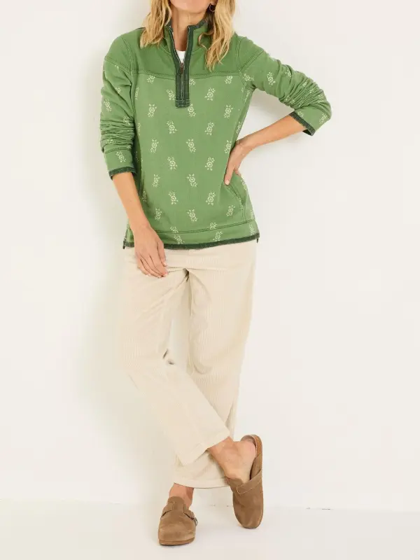 Airlie Light Green Sweat Top