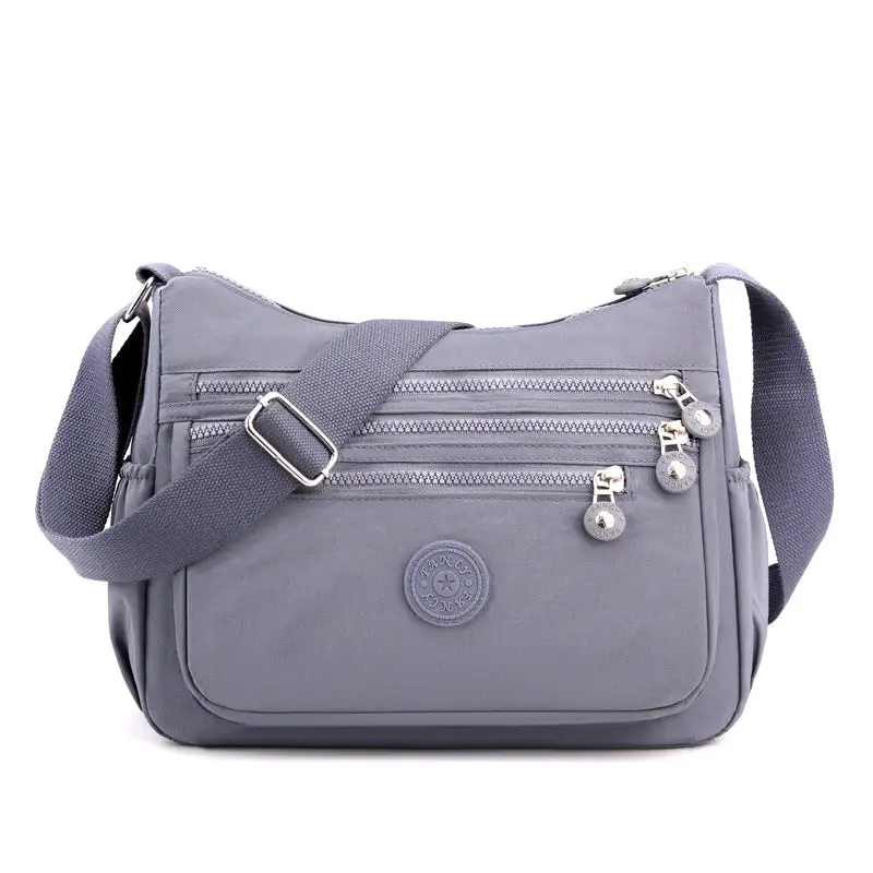 🎒 Multi-Pocket Campus Nylon Crossbody Bag