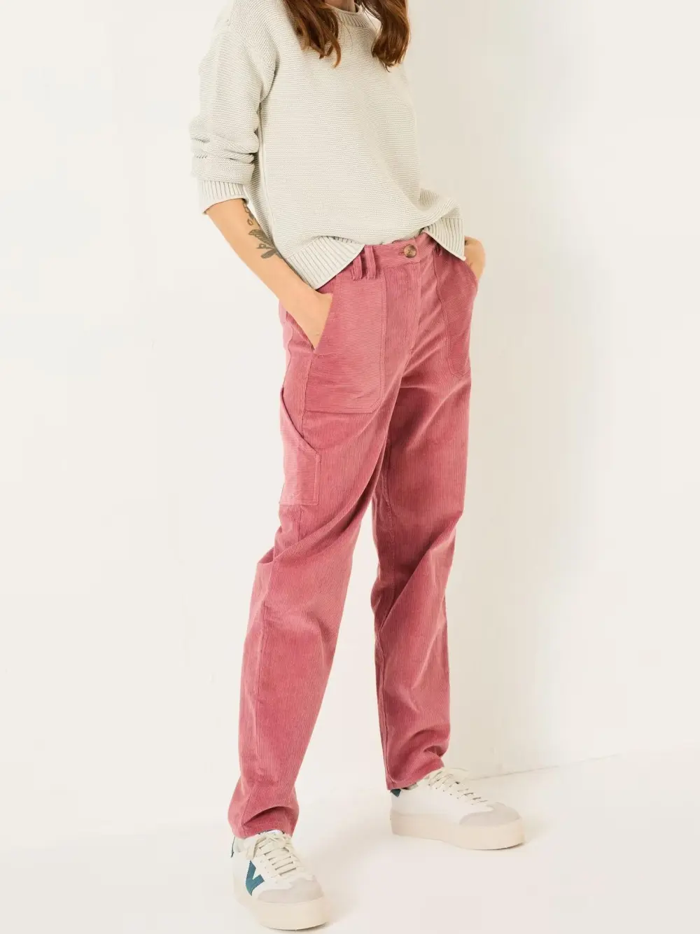 Chesil Blush Pink Cord Trousers