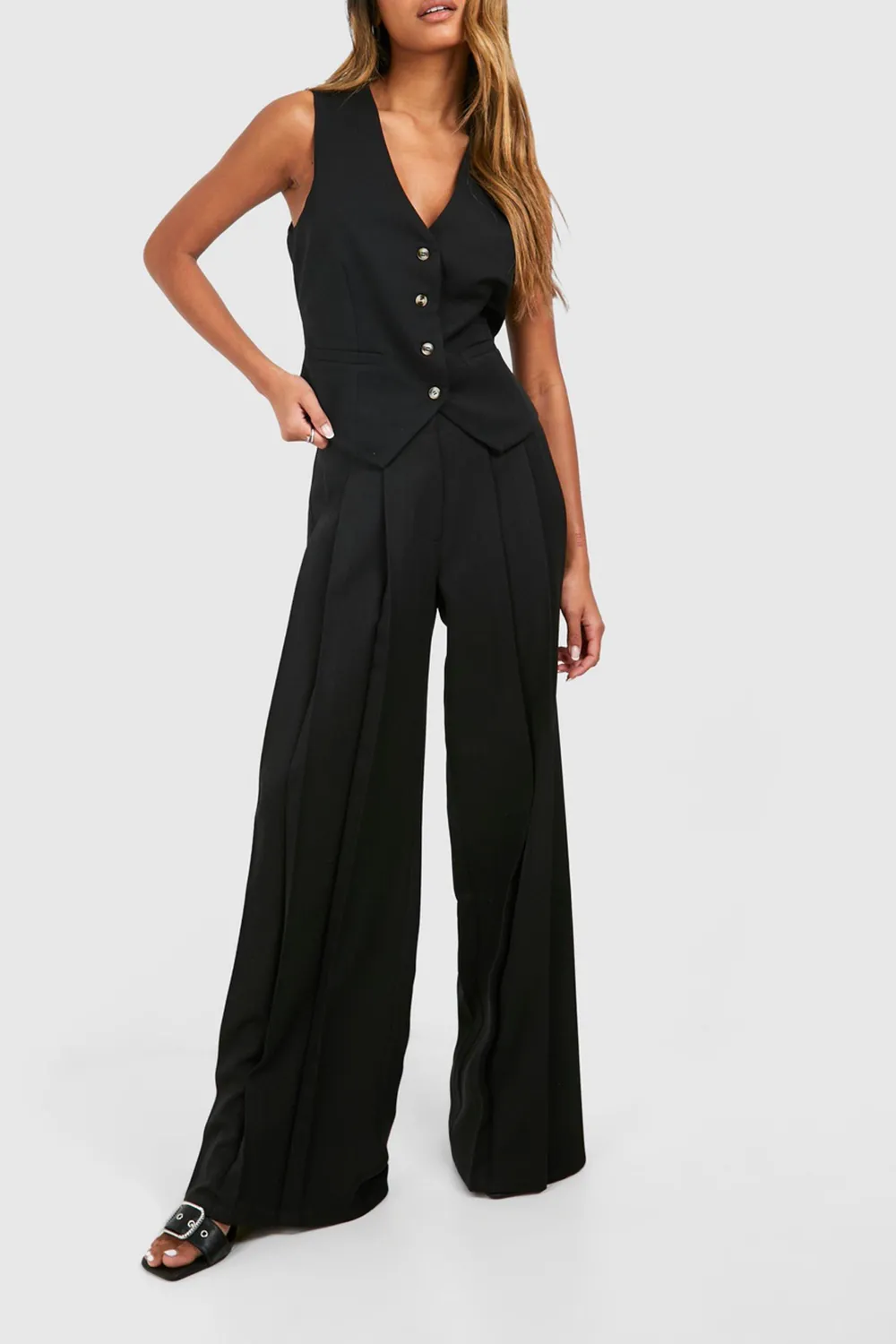 Ladies Linen V-Neck Vest