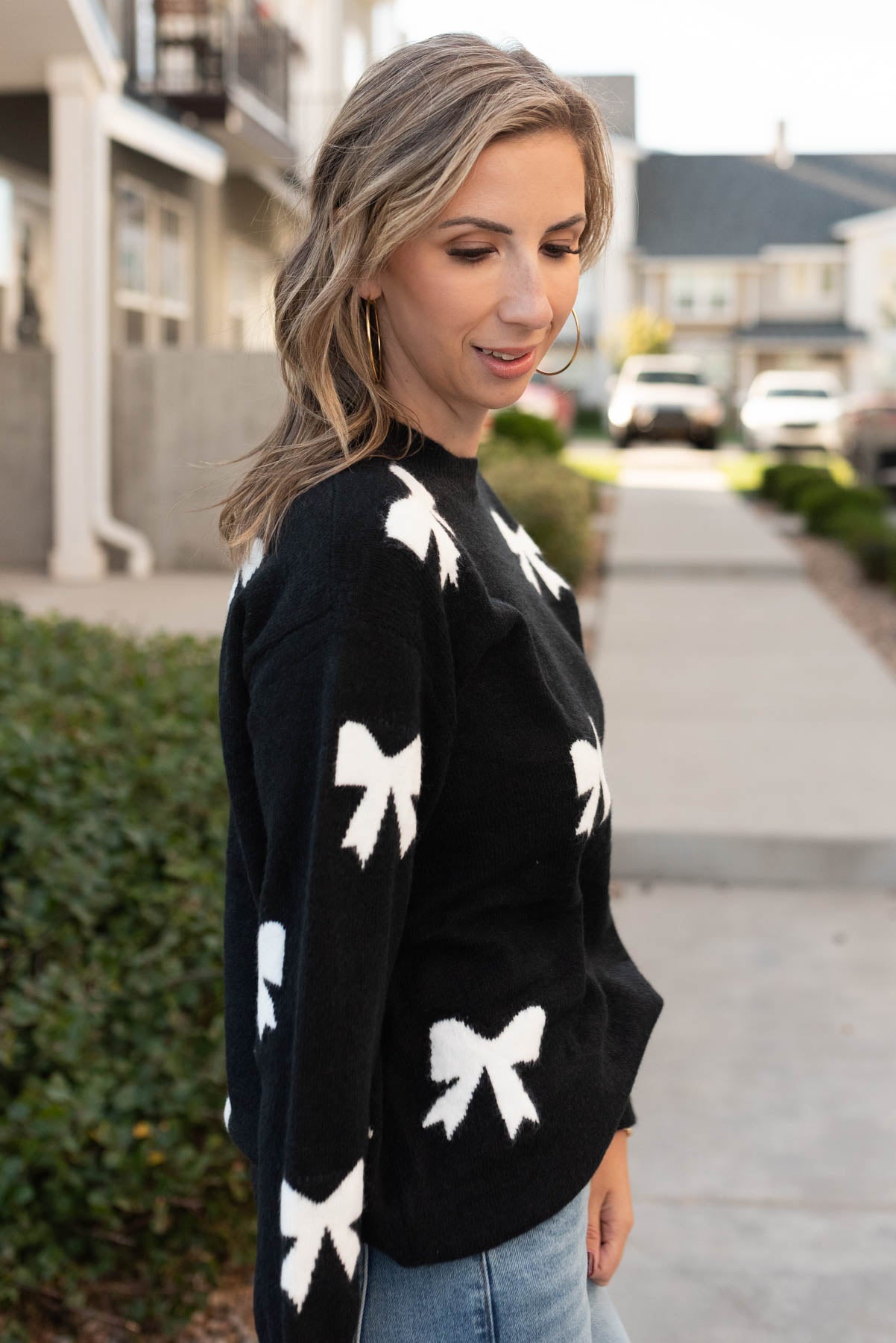 Mila Black Bow Sweater