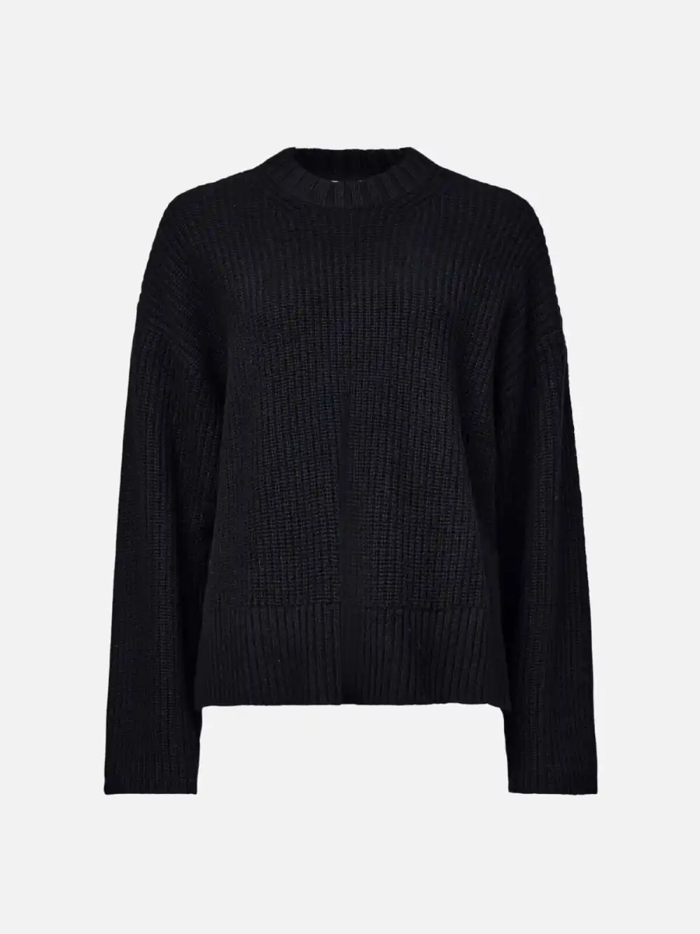Plain Round Neck Drop Shoulder Sweater