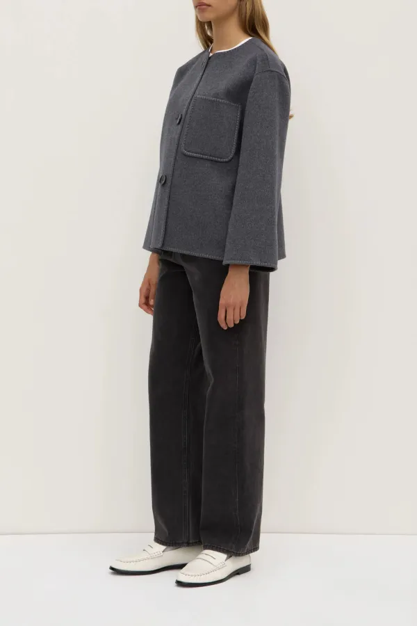 Coat With Carpet Style Stitching