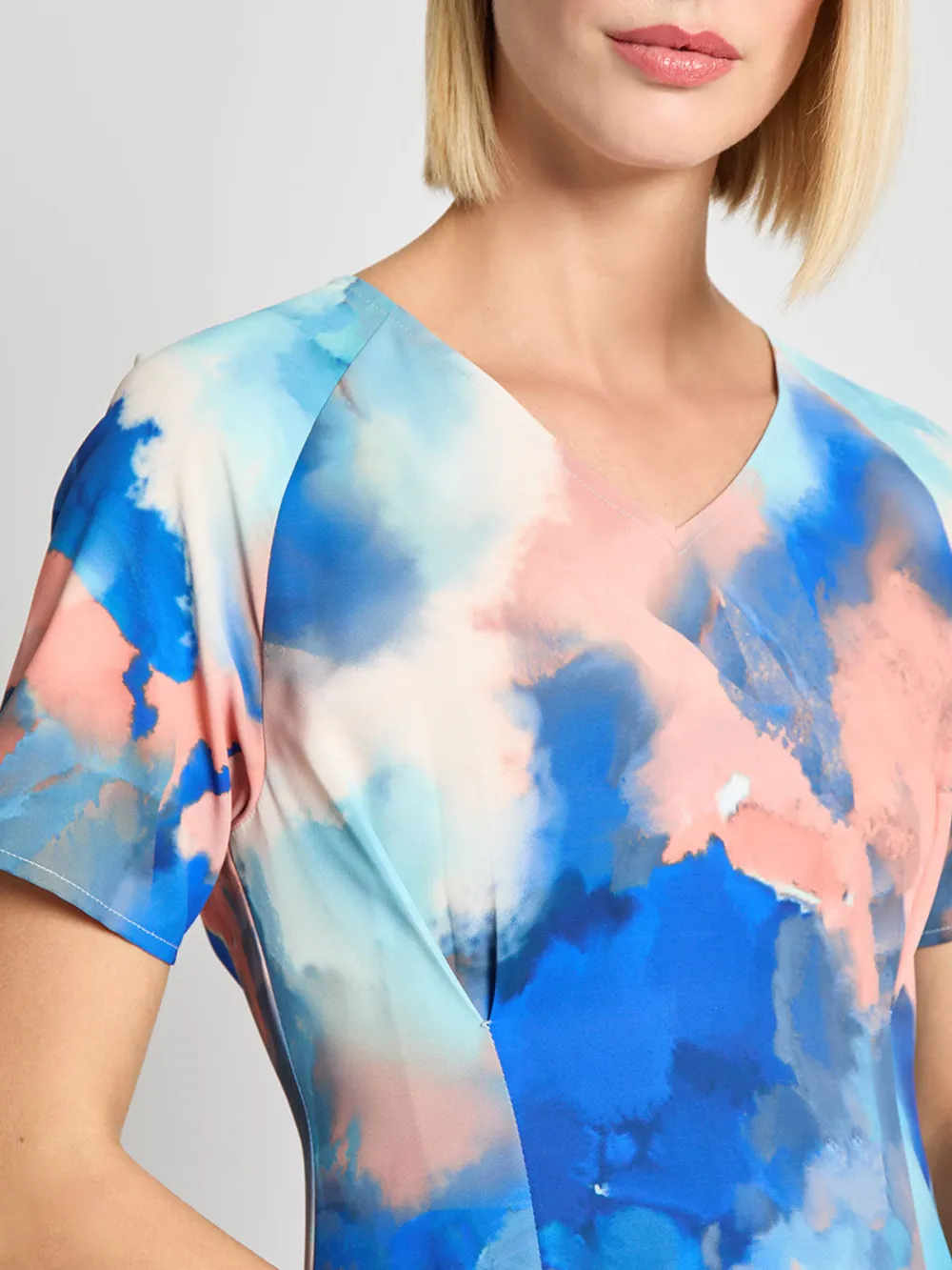 V-Neck Printed Dress