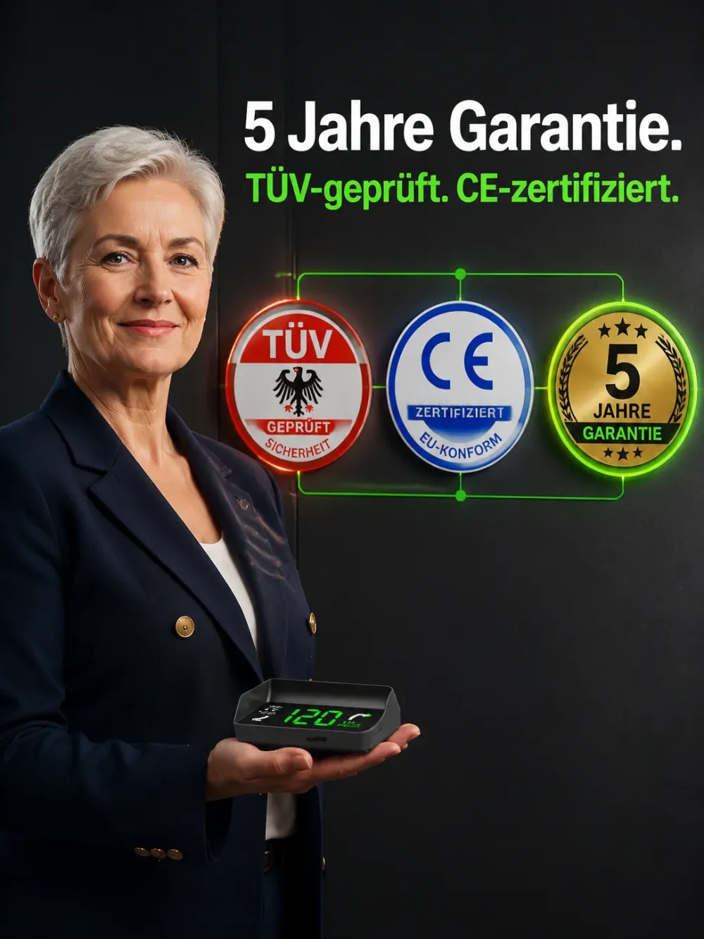 Deutsches Smart HUD Navigationssystem! Schutz und Sicherheit für deine ganze Familie!