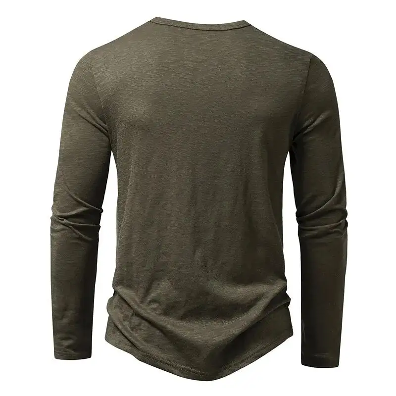 Slub Cotton Henley Shirt