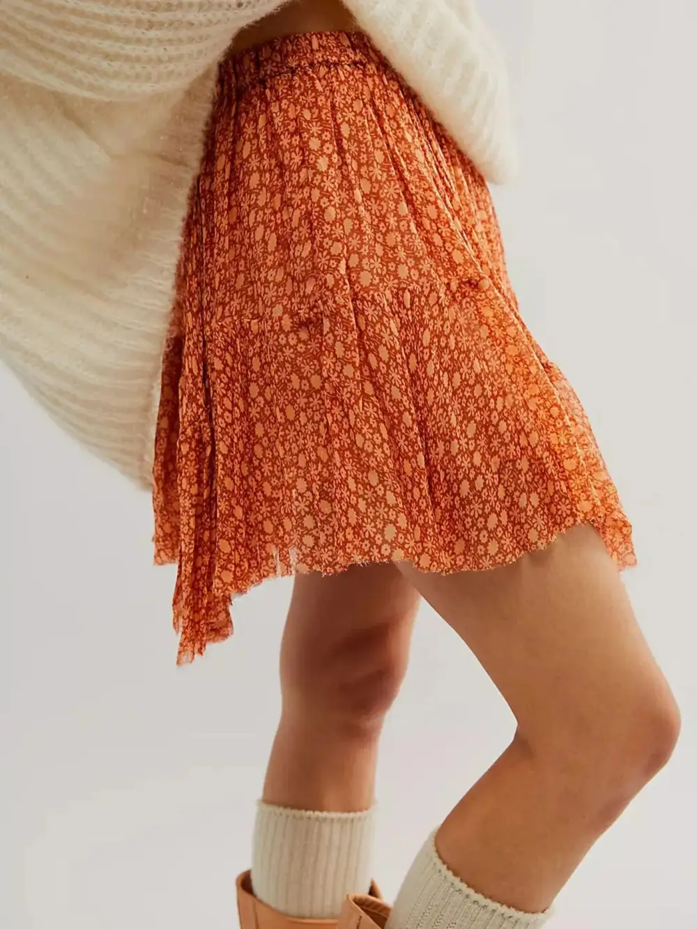 Floral Print Mini Mon Skirt