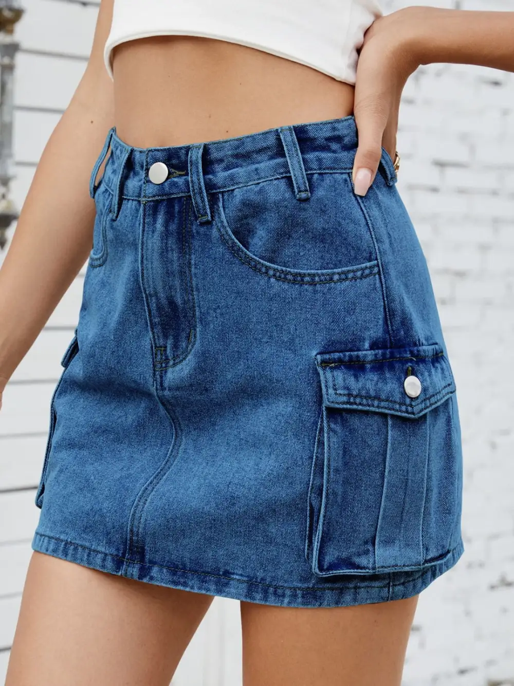Cargo Denim Moni Wear Skirt