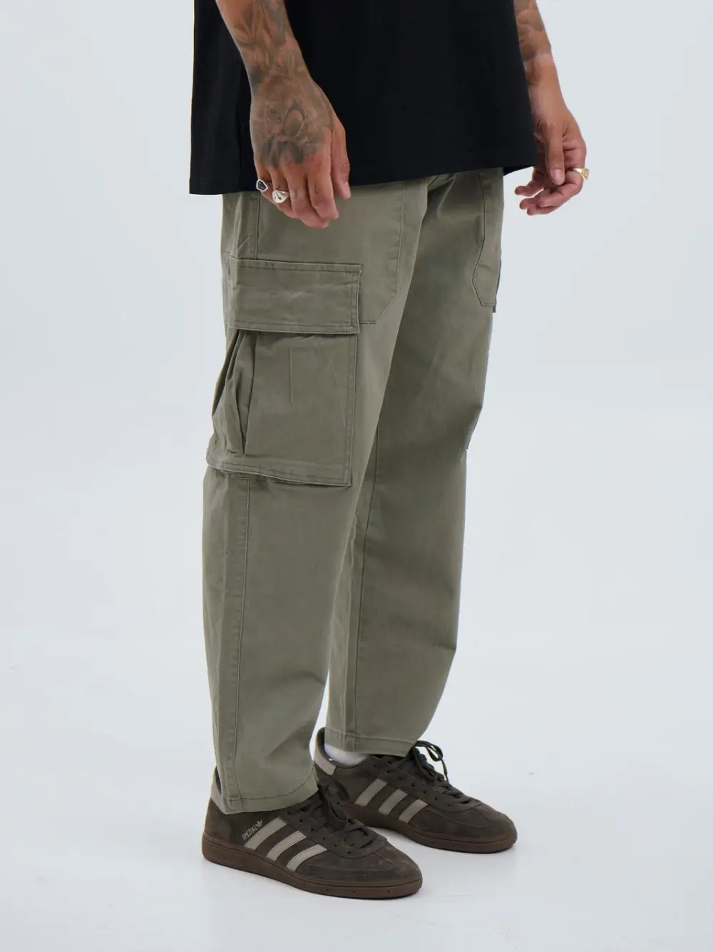 Simple And Comfortable Slim Green Pant
