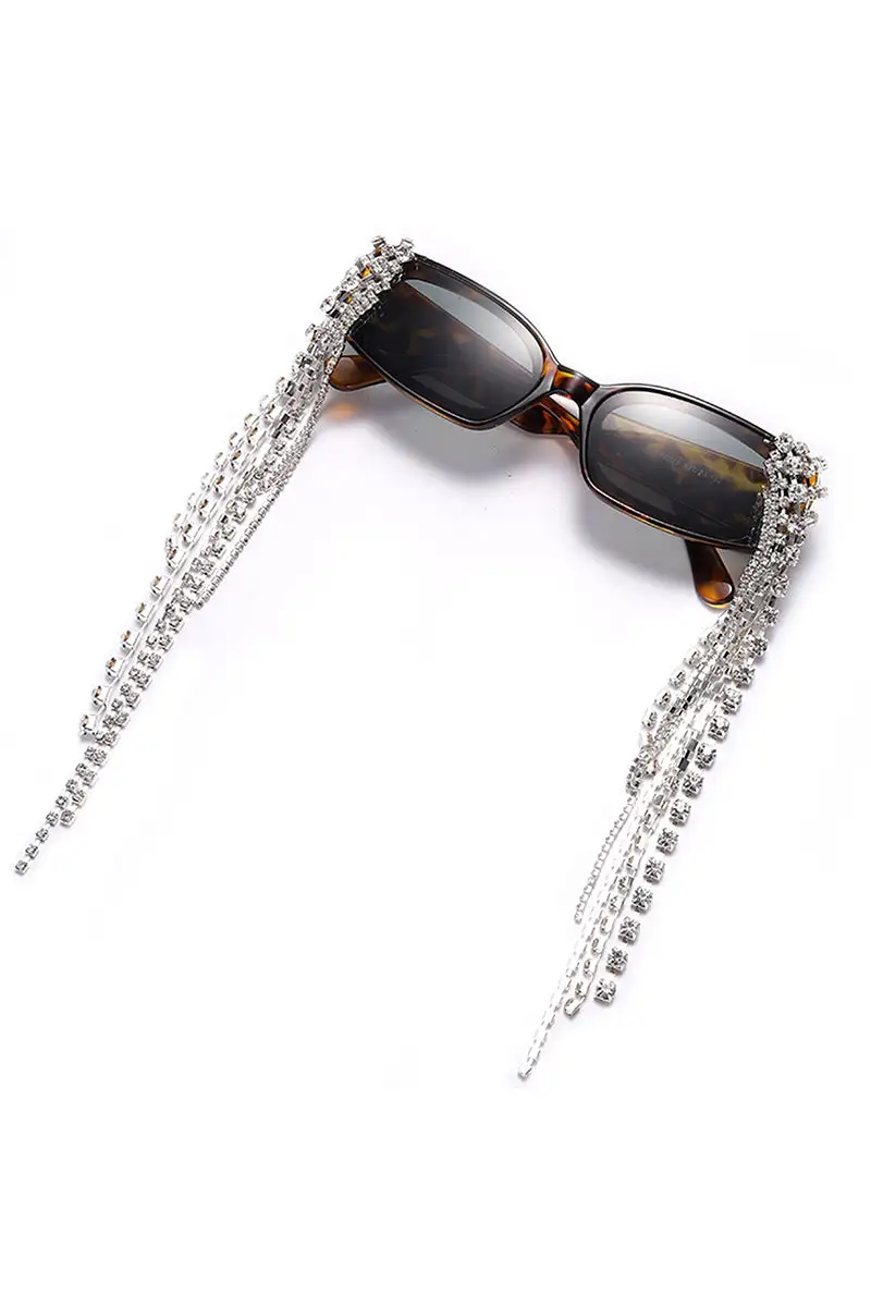 Polished Rectangle Frame Sunglasses