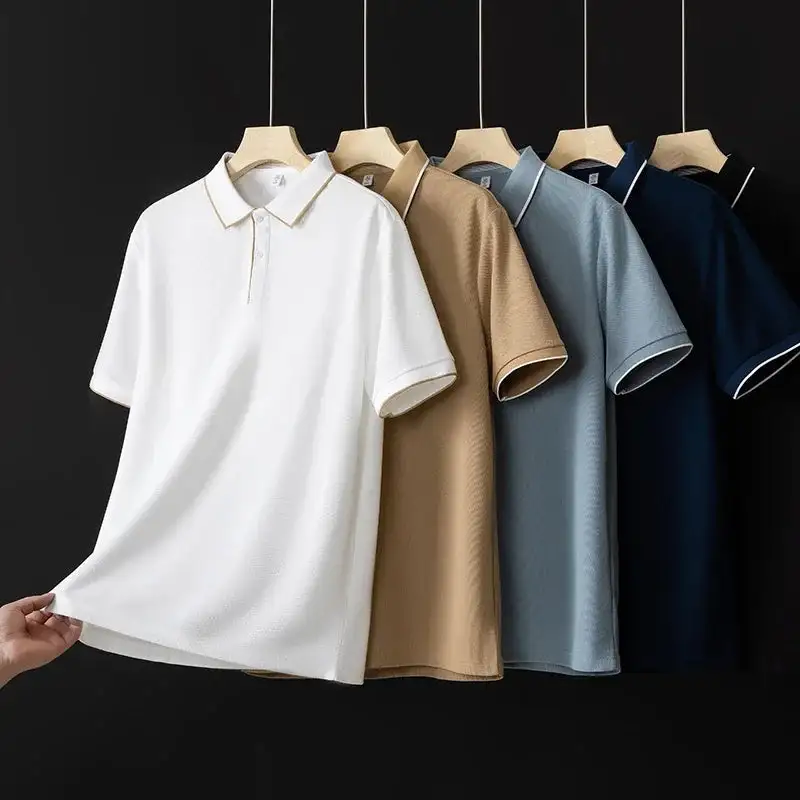 Textured Knit Collar Polo