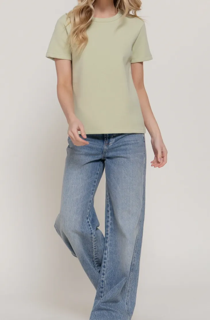 Sage Soft Knit Knit Tee