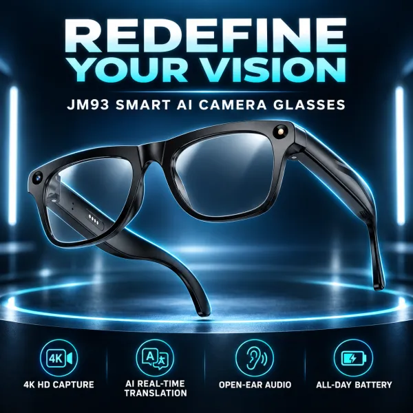 AI Smart Glasses: Flagship AI Chip Translation, HD Camera, Auto Focus