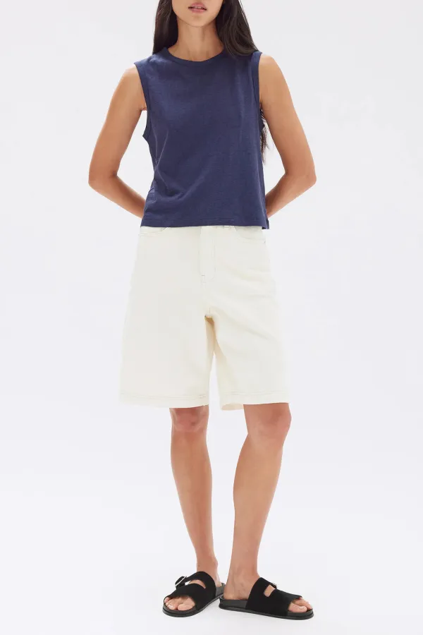 Zipper Style Flip Denim Shorts