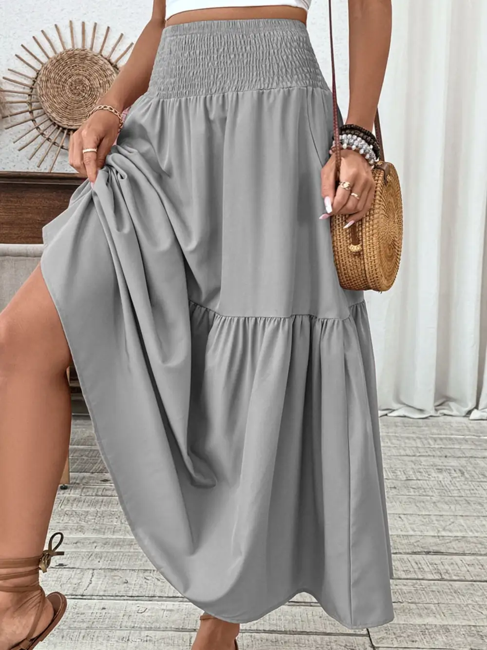Tiered Smocked Skirt