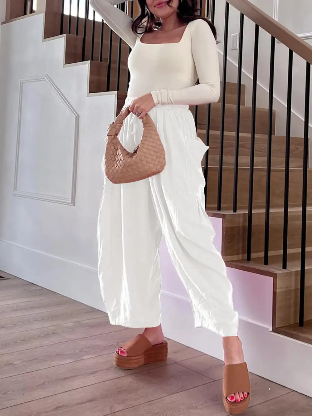 Full Size Drawstring Pants With Pocket Plus Size