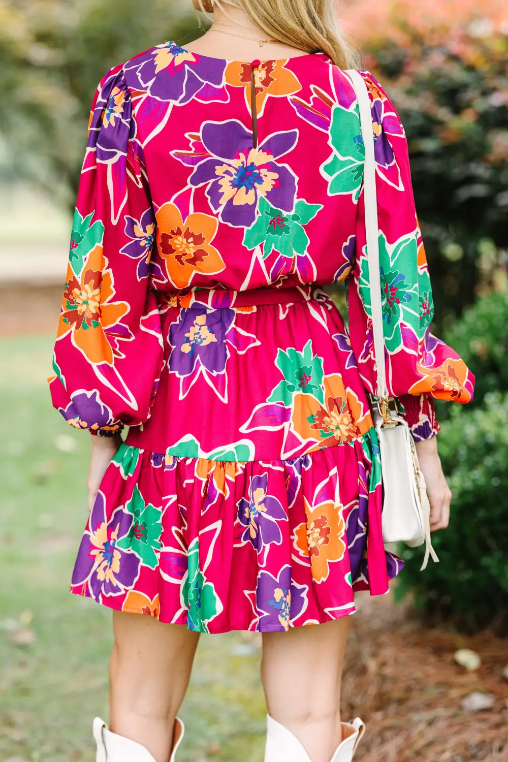 Boldy Be Magenta Pink Floral Dress